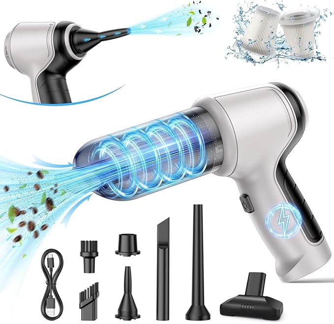 Car Vacuum Cleaner, 15000Pa Handheld Cordless Rechargeable Wet & Dry Vacuum, 120W High Power for Car, Pet, Home, Office Cleaning, Washable HEPA Filter, Multi-Nozzles
