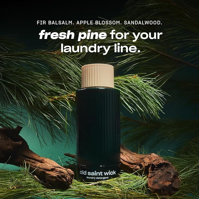 Snif Old Saint Wick Laundry Detergent, Fresh-Cut Pine, Fir Balsam & Cedarwood Holiday Scent, Non-Irritating to Skin, Clean, Non-Toxic, Vegan, Cruelty Free, 16oz