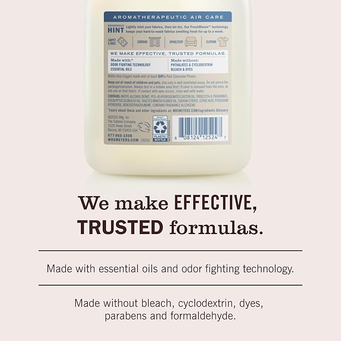 MRS. MEYER'S CLEAN DAY Fabric Freshener, Linen Scent, 20 Ounce Bottle