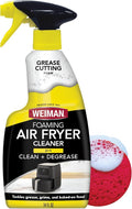 Weiman Foaming Air Fryer Cleaning Kit, Cleaner & Degreaser for Ceramic Baskets & Trays, Removes Grease, Grime, Oil & Baked-On Food, Includes Non-Abrasive Sponge, Fast-Acting, Residue-Free, 14 oz