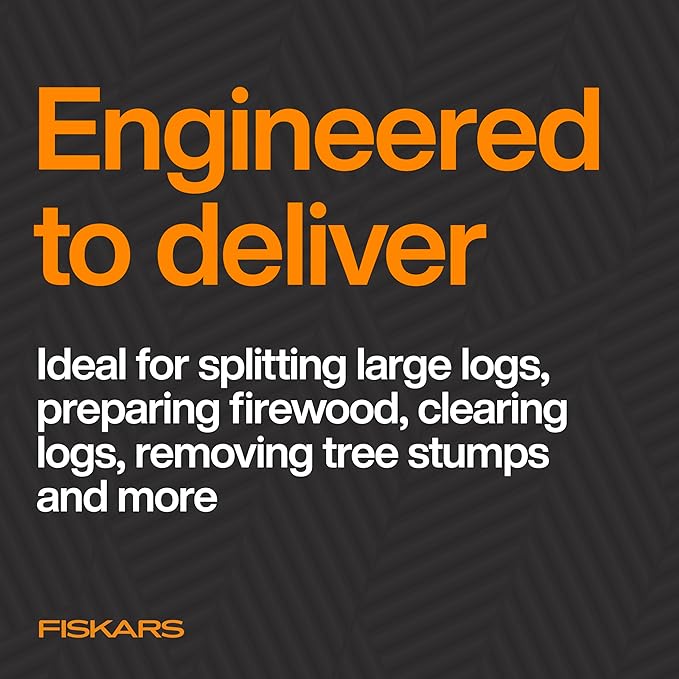 Fiskars Ultra Splitting Axe U32, Precision-Ground RazorEdge Double-Hardened Steel Blade Stays Sharp, Perfected Weight Balance & FiberComp Shaft for Large Log Splitting & Firewood, 32", Black