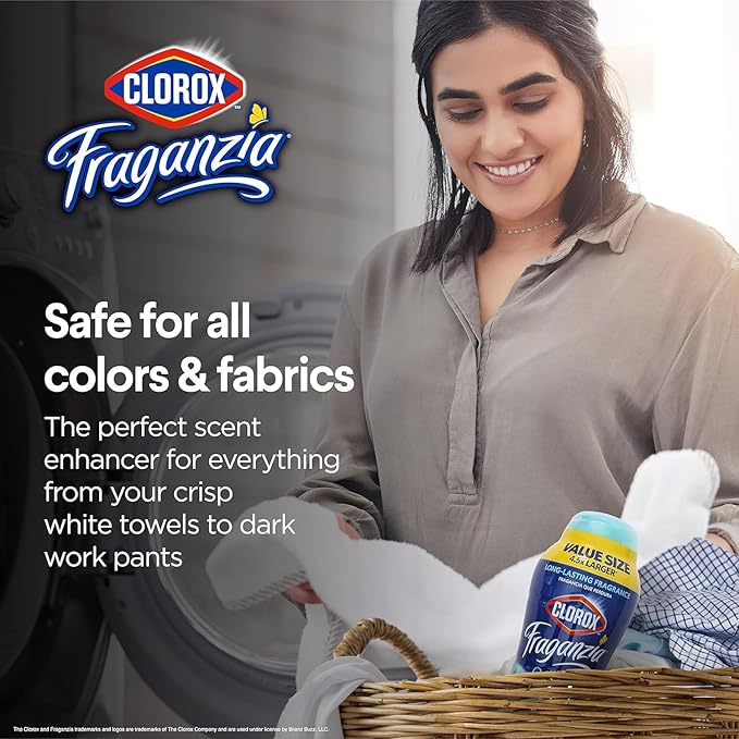 Clorox Fraganzia Laundry Scent Booster Crystals, In-Wash Fragrance Beads for Fresh-Smelling Clothes & Linens, Safe for All Fabrics & Colors, Easy-Pour Bottle, Ocean Scent, 70 Oz - 6 Pack