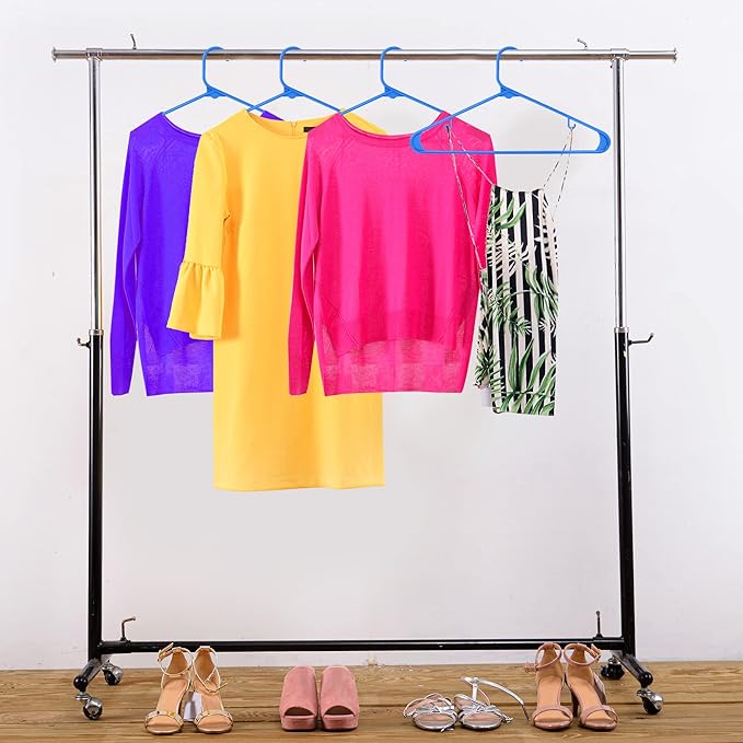 Utopia Home Plastic Hangers 30 Pack - Clothes Hanger with Hooks - Durable & Space Saving (Blue)