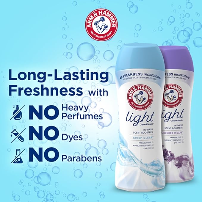 Arm & Hammer Light In-Wash Scent Booster Crisp Clean 24oz (Pack of 2)
