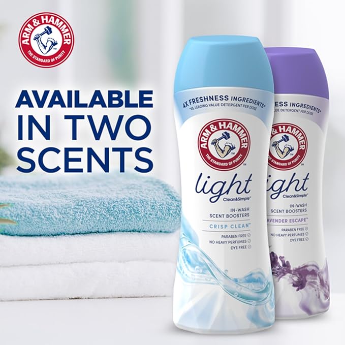 Arm & Hammer Light In-Wash Scent Booster Crisp Clean 24oz (Pack of 2)
