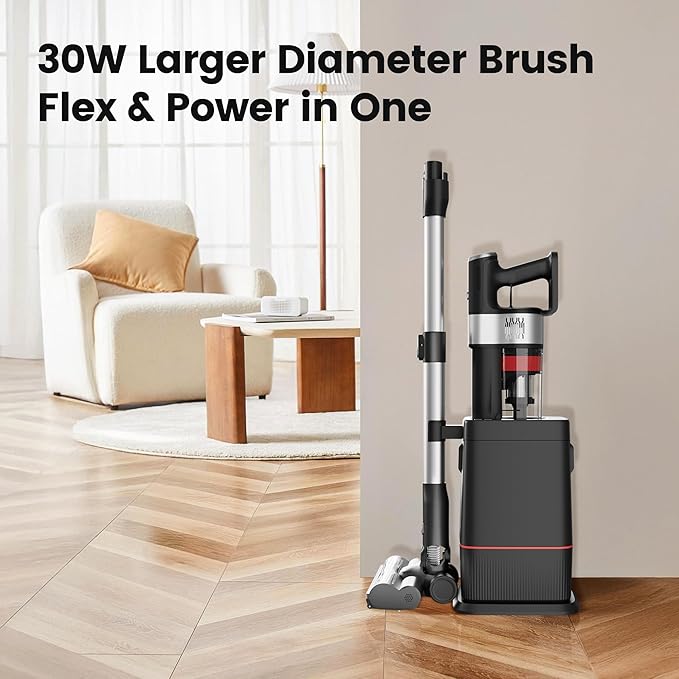 soges Auto-Empty & Self-Charging Cordless Stick Vacuum Cleaner with HEPA Enclosed Barrier System, Lightweight Handheld for Pet Hair, Carpets, Hard Floors, Up to 45 Min Runtime, Charging Dock Included