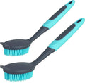 PHYEX 2-Pack Dish Brush with Handle, Kitchen Dish Scrubber Soft Dishwashing Brush for Cleaning Pots, Pan, Sink