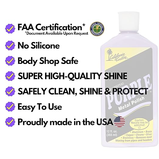 Products – The Original Purple Metal Polish, No Silicone, Body Shop Safe, Great for Aluminum, Brass, Copper, Chrome, Silver, Stainless and Gold, Made in The USA (3)