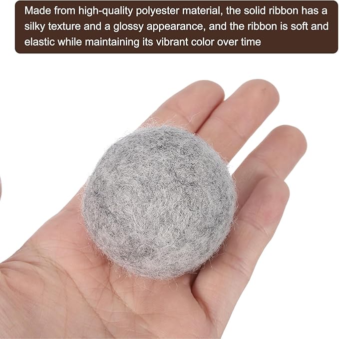 uxcell 4 Pcs Wool Dryer Balls, 1.6 Inches Wool Laundry Dryer Balls for Reducing Clothing Static and Wrinkles, Light Grey