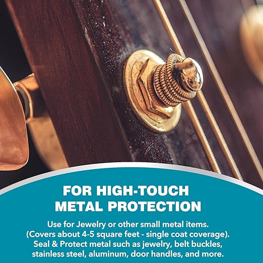 4 Oz. Clear, Protective Coating for Metal, Jewelry Coating, Jewelry Shield, Fast Drying Transparent After Curing, Long Lasting Protect Metal and Jewels from Wear, Rust