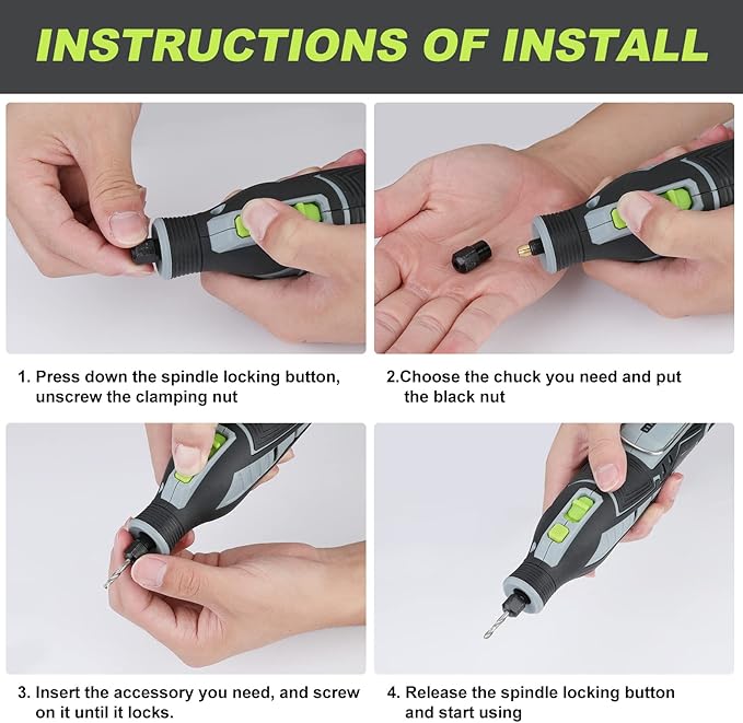 WORKPRO 12V Cordless Rotary Tool Kit, 5 Variable Speeds, Powerful Engraver, Sander, Polisher, 114 Easy Change Accessories, Craft Tool for Handmade and DIY
