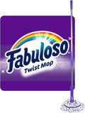 Fabuloso Twist Mop, Self Wringing Floor Mop with Non Scratch Scrubber and Removable Washable Head for Hardwood, Tile, Vinyl and Laminate Floors Cleaning System, 53 Inch Tall