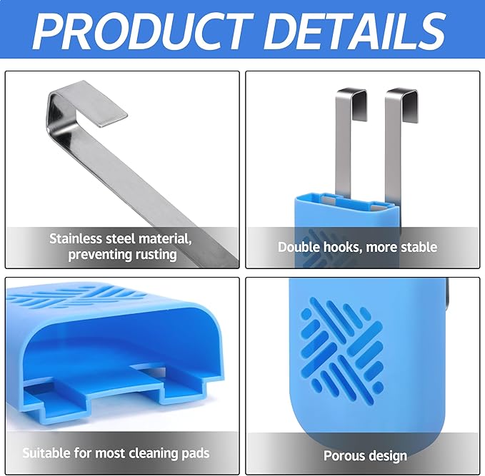 moonoom 2Pcs Toilet Tank Cleaning Tablet Holder,3.7'' x 2.9'' x 0.7'' Toilet Tank Bleach Tablet Bracket, Hanging Toilets Bowl Cleaner Carrier for Preventing Dissolved Residue From Polluting Water Tank