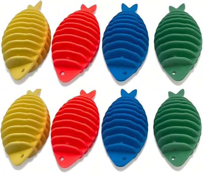 Fish-Shaped Dryer Balls,8-Pack Reusable Laundry Balls Reduce Drying Time, Static & Wrinkle