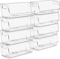 Sorbus Stackable Storage Bins Open Front, Clear Stackable Storage Bins, Pantry Bins for Storage and Organization, Acrylic Stackable Bins for Kitchen, Clear Pantry Organizer Bins (Small Narrow 8 Pack)