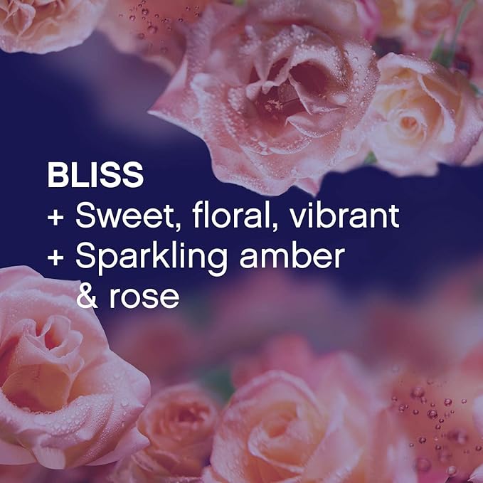 Downy Infusions Fabric Softener Dryer Sheets, Bliss, Sparkling Amber & Rose, 105 Sheets (Pack of 1)