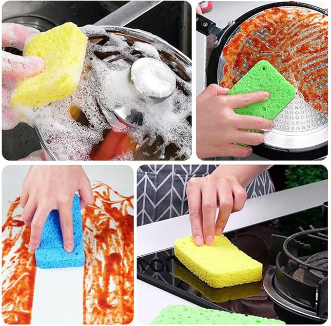 36 - Pack Non-Scratch Scrub Sponges - Sponges for Dishes and Washing Dishes, Cleaning Sponges for Kitchen Home and More（Mixed）