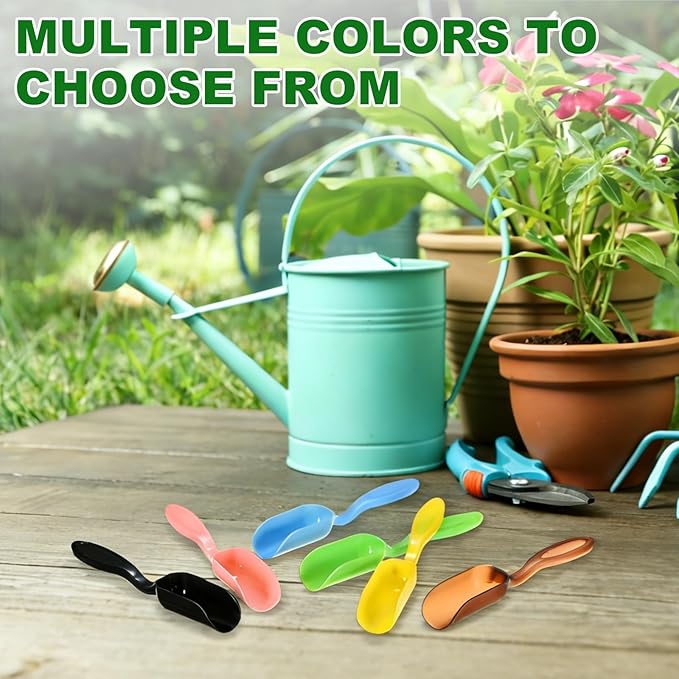 20-Pack Mini Gardening Shovel Spoons, Plastic Garden Soil Scoops for Cultivation Digging Transplanting/Flower Planting/Plant Succulent, Colorful Small Gardening Tools [Blue]