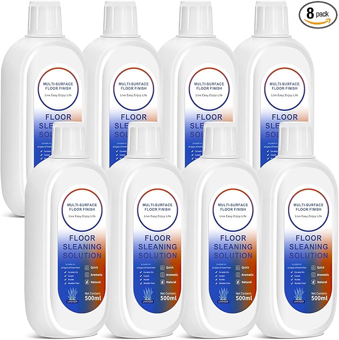 8 Pack 4000ml Floor Cleaning Solution Compatible with Tineco Floor One Ifloor Series Floors Cleaner Refill Solution Wet Dry Vacuum Mops Solutions(Lavender Scent)