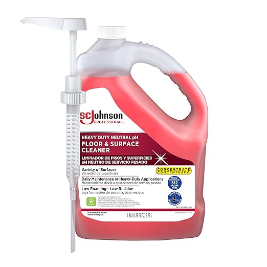 SC Johnson Professional Heavy Duty Neutral pH Floor and Surface Cleaner, Floor Cleaner Concentrate, 1 Gallon, for Professional Use Only