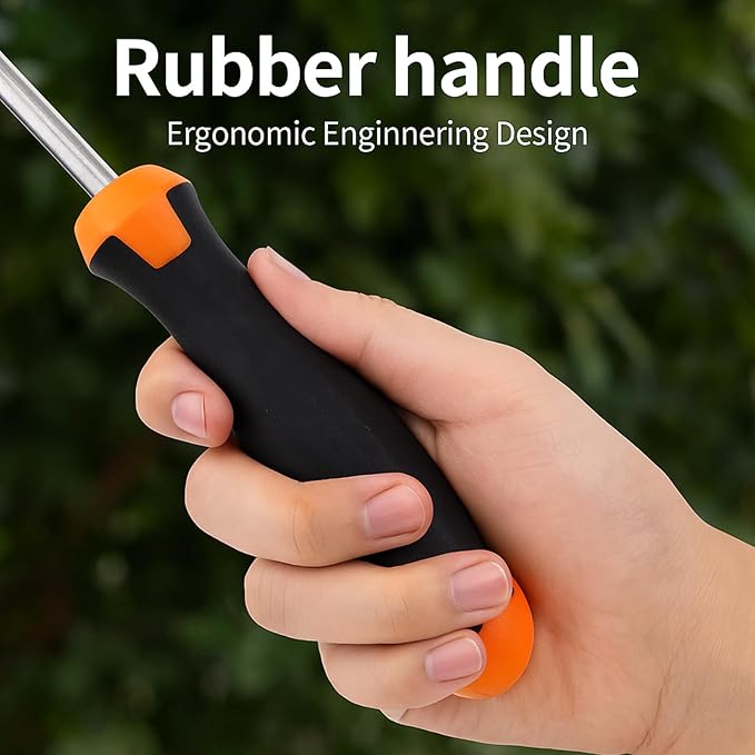 Upgraded Stainless Steel Hand Weeder Tool with Soft Rubber Grip | Manual Weed Extractor with Root Removal Function 4-Tine Slot Weeder for Crevices Garden Weeding Master Kit (3-Pack)