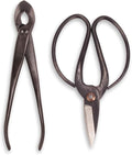 BambooMN Bonsai Basics Set - 8" Concave Cutter, 7" Heavy Duty Shear - 10 Sets