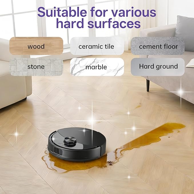 2.5L Floor Cleaning Solution Compatible with Roborock/Eufy/iRobot/Ecovacs/Dreame/Shark, Fragrance Deodorization, Deep Cleans for Multiple Hard Floors (2.5 Liter, 【Lavender】)