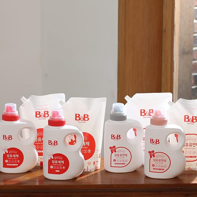 B&B Baby Fabric Softener Bottle Jasmine & Rose 50.7 oz - Hypoallergenic, for Baby, Newborn, or Infant, Sensitive Skin, Natural Ingredients, Clothes Huggably Soft