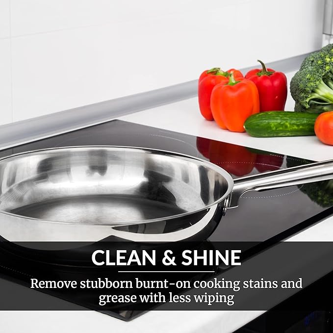 HOPE'S Cooktop Cleaning Cream, Fast Acting No-Rinse Cooktop Cleaner for Glass Ceramic Cooktops and Stoves, Removes Burnt-on Stains, 10 Oz Net Weight (8 Fl Oz), Pack of 1