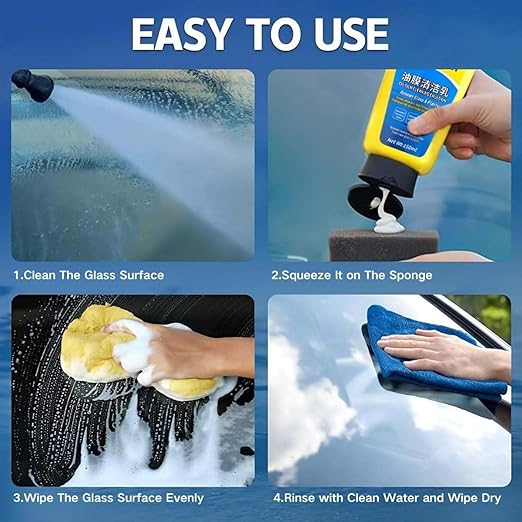 Oil Film Cleaning Emulsion, Quick Effect Oil Cleaning Emulsion - Car Window Glass Coating Remover