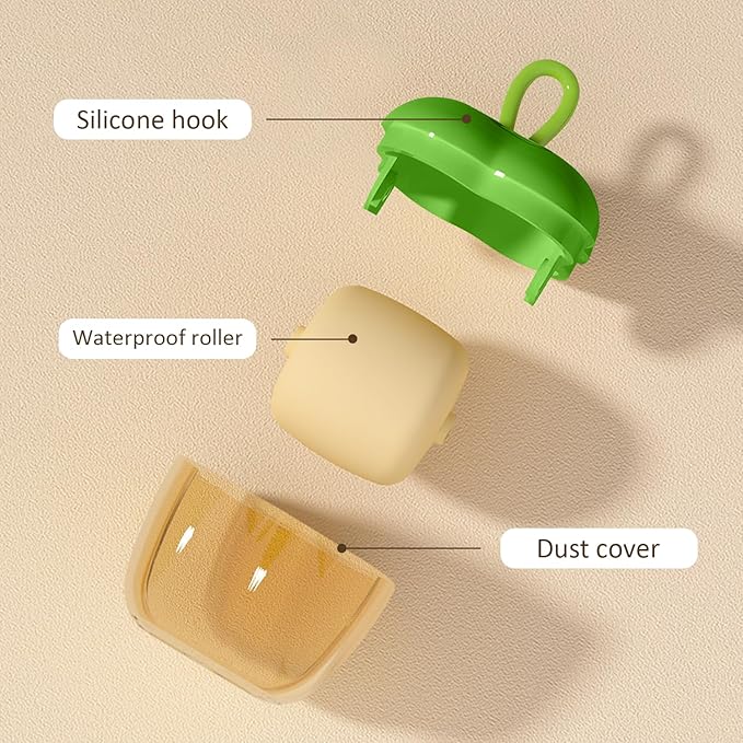 2Pcs Reusable Lint Roller Set, Portable Mini Travel Lint Roller, Washable Sticky Roller, Mini Pet Hair Removal Tool,Easy Removing Hair on Clothes Sofa Bed Carseat (2 Green)