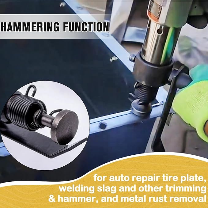 Air Hammer Bits Set - 9pcs Pneumatic Hammer Chisel Bits, Air Chisel Bits, Air Hammer Punch Chipping Bits Set, Air Hammer Atachments for Tile Masonry Concrete Stone Demolition, Rust Removal, Drilling