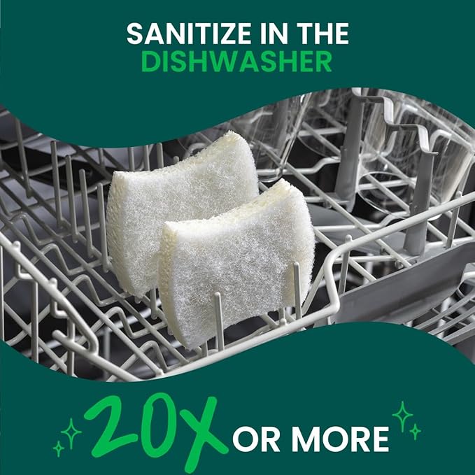 Scotch-Brite® Greener Clean™ Non-Scratch Scrub Sponge, 6 Pack, 6 Units per Case
