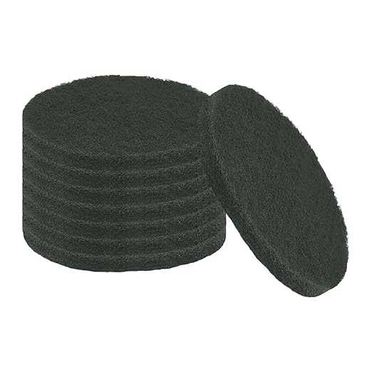 uxcell 8Pcs Scrubber Scouring Pad, 5 Inch 1500 Grits Drill Power Brush Hoop and Loop Scrub Pads Discs Polishing Pad for Household Furniture Automotive Cleaning, Green Gray