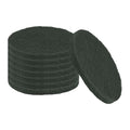 uxcell 8Pcs Scrubber Scouring Pad, 5 Inch 1500 Grits Drill Power Brush Hoop and Loop Scrub Pads Discs Polishing Pad for Household Furniture Automotive Cleaning, Green Gray