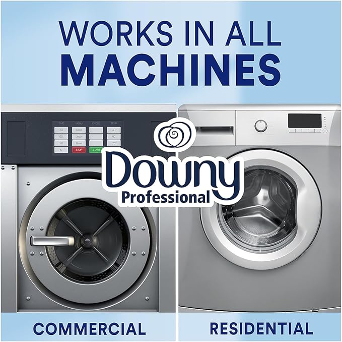 Downy Fabric Softener, Bulk Liquid Fabric Conditioner for Commercial & Residential Washing Machines, 190 loads, Clean & Fresh Scent, 140 fl oz