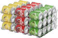Dayacoco Can Organizer For Pantry,3 Sets 3 Tiers Pantry Organizers And Storage, Pantry Organizer for Fridge 36 Standard and Tall Cans Rack Automatic Rolling Stackable Canned Food Organizer, Clear