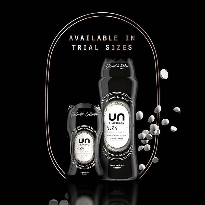 Downy Unstopables Unlimited Collection In-Wash Laundry Scent Booster Beads, No. 24, Fine Fragrance, Long-Lasting Fresh Scent Beads, 21.1 oz