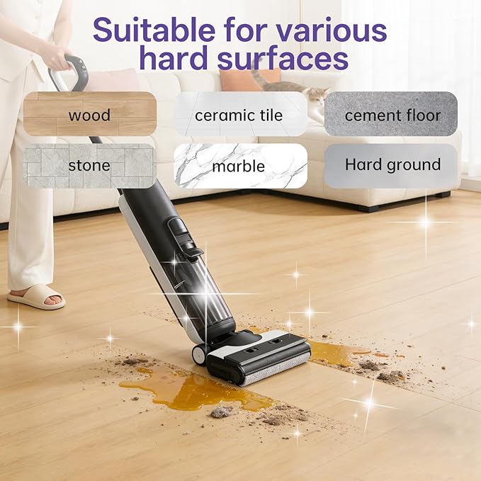 Floor Cleaning Solution Compatible With Tineco/Bissell/Dreame And Shark, Fragrance Deodorization, Deep Cleans for Multiple Hard Floors, Suitable With Cordless Wet/Dry (【Lavender】, 2.51 Liter)