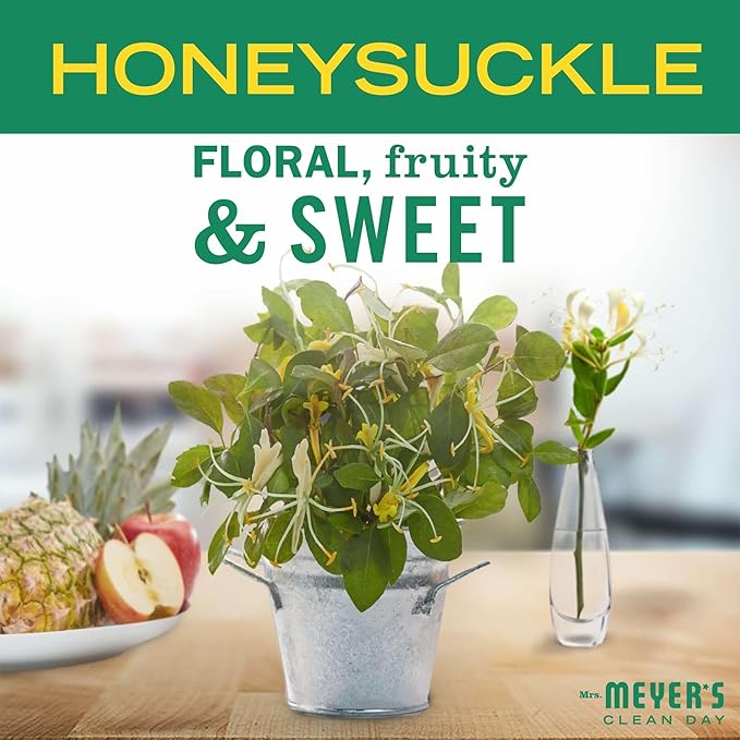 MRS. MEYER'S CLEAN DAY Laundry Detergent,Honeysuckle,64 Fluid Ounce,(Pack of 2)