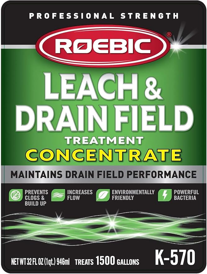 Roebic K-570 32 Fl. Ounce Biodegradable Leach and Drain Field Opener Concentrate (2-(Pack))