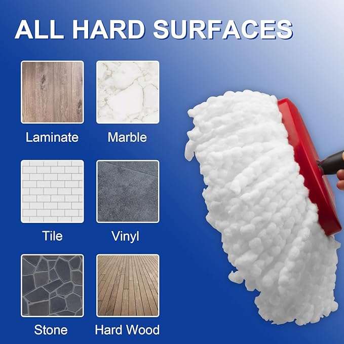 4 Pack Mop Head Replacement Compatible with O Cedar Mop Replace Head EasyWring 1-Tank, Microfiber Spin Mops Refills, Easy Cleaning
