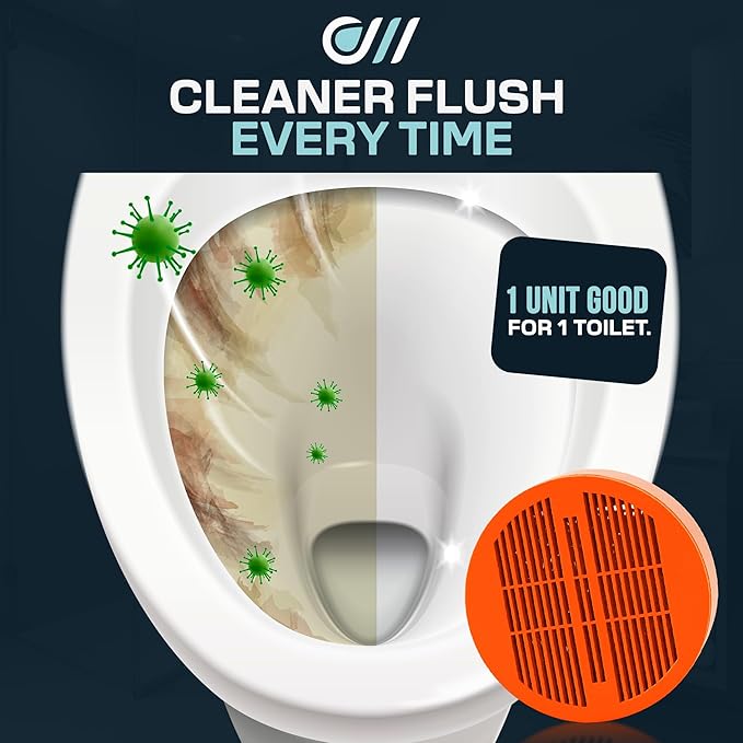 Toilet Guard Hard Water & Limescale Drop-In Toilet Tank Tablet | Polyphosphate Formula | Helps Reduce Rings, Stains & Mineral Buildup | Bleach-Free 180-Day Tablet