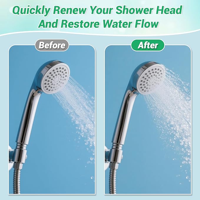 50-in-1 Shower Head Cleaner Kit with Stainless Steel Needles | Reusable Straw Brush | Unclog Tiny Nozzles for Shower, 3D Printer, Straws, Faucets, Electronics | White