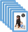 5x7 Picture Frame, Clear Acrylic Photo Frame with White Mat for 4x6 Photos, One-Piece Shatterproof Tool-Free Design, UV-Resistant Waterproof Tabletop Frame for Home Office Decor with 10-Year Warranty