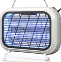 Indoor Electric Bug Zapper, Powerful Fly Zapper with Double-Layer High-Voltage Grid, All-Round Mosquito Catcher for Fly, Mosquito, Moth, Gnat, Trap, Removable Tray & 2 Replace Light Tube