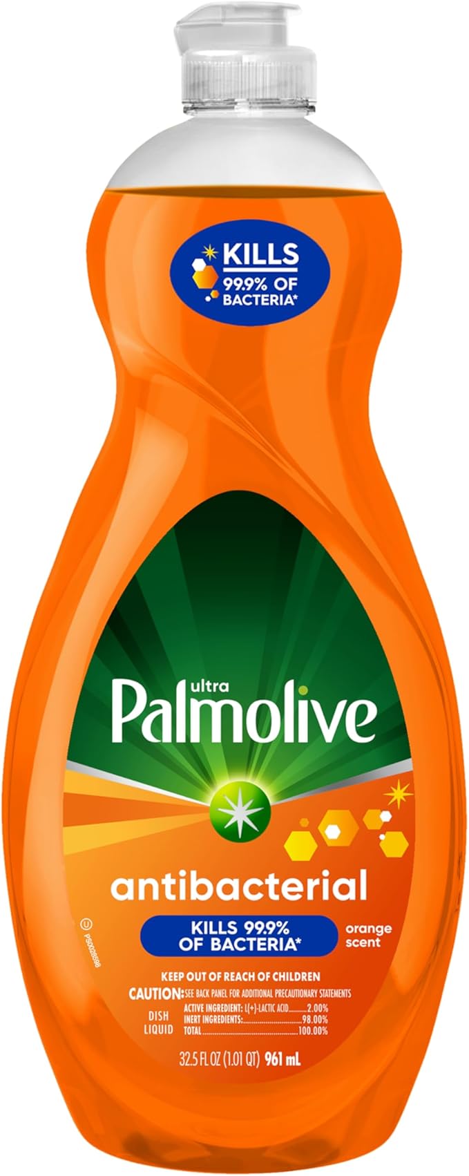 Palmolive Ultra Dish Liquid, Orange, Antibacterial, 32.5 Fl Oz (Pack of 1)