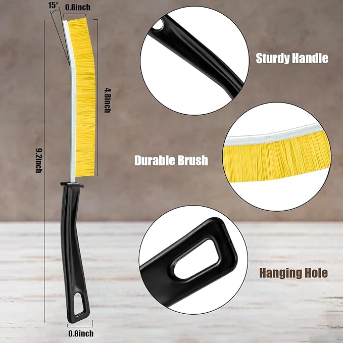 Crevice Cleaning Brush, 3Pcs Hard Bristle Crevice Cleaning Brushes for Household Use, Gap Cleaning Brush, Crevice Brush to Scrub and Clean, Toilet Cleaner Brush, Grout Cleaner Brush