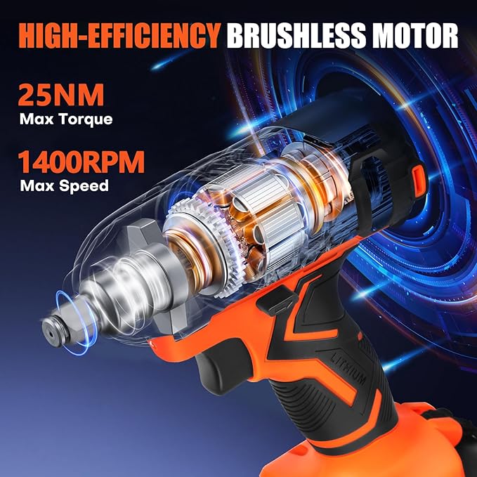 20v Drill Driver Set,Cordless Drill with Battery and Charger,LED Tools Kit,25+1 Torque Setting,43pcs Drill Bits