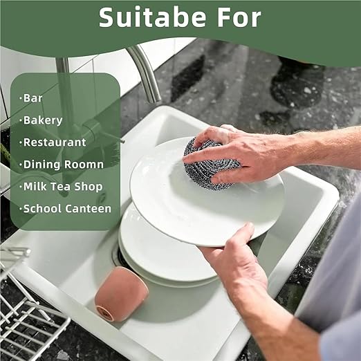Steel Wool Scrubber Pad 30 Pcs Steel Wool Scrubber, Stainless Steel Scouring Pad, Metal Kitchen Scrubbing Sponges, Dishwashing Scouring Pads Heavy Duty for Cleaning Kitchen,Bathroom